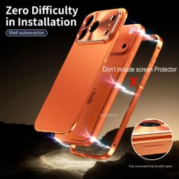 Magnetic Close Aluminum Frame Plastic Back Metal Case For iPhone 18 Pro Max 17 ProMax iPhone 16 15 14 ProMax Shockproof Cover
