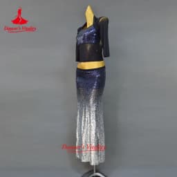 Women New Belly Dance Set Oriental Dance Dance Competition Sequin Costume Top+Fishtail Skirt 2pcs gypsy skirt costume set