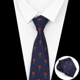 New Fashion Men's Tie Print Floral Rose Flower Design Neckties Accessories Daily Wear Cravat Wedding Party Original Gift For Man