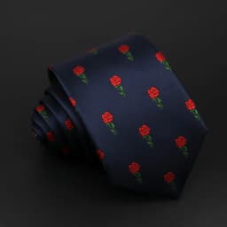 New Fashion Men's Tie Print Floral Rose Flower Design Neckties Accessories Daily Wear Cravat Wedding Party Original Gift For Man
