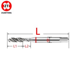 ZUANTONG HSSE Spiral Fluted Tap M2 M2.5 M3 M4 M5 M6 M8 M10 M12 M14 M16 M18 M20 Machine Screw Thread Taps For Blind Hole Tapping
