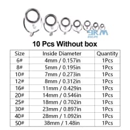 Rod Repair Guides Kit Stainless Steel Fishing Rod Guides Freshwater Seawater Fishing Rod Building Guide Ceramic Rings 4mm~38mm