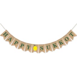 Happy Sukkot Flags, Holiday Party Supplies, Fruit Wreaths for Celebration Decorations