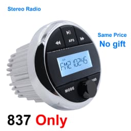 GUZARE Boat Radio Marine Stereo(With/ Free Gifts Option Available)/ Waterproof Speakers / FM Antenna / USB AUX Cable / 5 Options