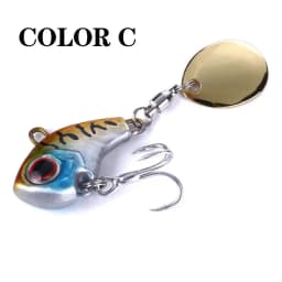 1PCS Rotating Metal VIB 9g/13g/16g/22g Wobbler Fishing Lure Sequins Tail Spinner Sinking Baits Spoon Crankbait Fishing Tackle