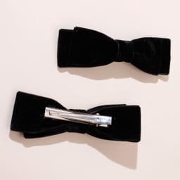 Lystrfac 1/2Pcs New Velvet Black Hairpin for Women Girls Vintage Head Bow Hair Clips Headdress Female Hair Accessories