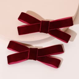 Lystrfac 1/2Pcs New Velvet Black Hairpin for Women Girls Vintage Head Bow Hair Clips Headdress Female Hair Accessories