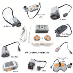 MOC Building Blocks Power High-Tech Parts Bricks Speed Remote Servo Monster Motor Battery Box PF Model Compatible With LEGO