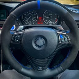 Carbon Fiber Car Steering Wheel Panel Decoration Cover Trim Moulding Sticker for BMW 1 3 Series E87 E90 E92 E93 2005-2012