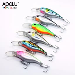 AOCLU Mini Shad 40mm 2.5g Hard Bait Small Minnow Crank Fishing Lures Deep Diver Swimmer Bass Trout Fresh Saltwater Tackle
