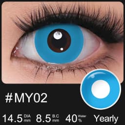 MAGISTER Yearly Use 14.5mm Halleoween Contact Lenses Cosplay Colored Contact Lenses For Eyes MakeUp White Manson Black/Red Out