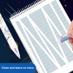 6 Pcs Cartoons Astronaut Neutral Erasable Pen 0.5mm Blue Black Ball Pens Washable Handle School Office Supplies Kids Stationery