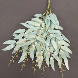 55cm Artificial White Flower Plant Wedding Bouquet Decoration Silk Flower Home Vase Decor Willow Leaf Green Grass Fake Flowers