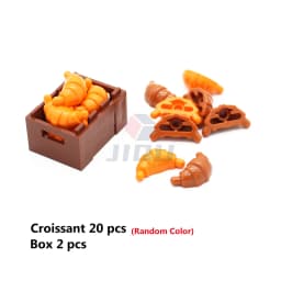 Mini Food Kitchen Accessories Toys Building Blocks Parts Hamburger Pizza Fries Cake Dessert Chocolate Cookies MOC Assemble Brick
