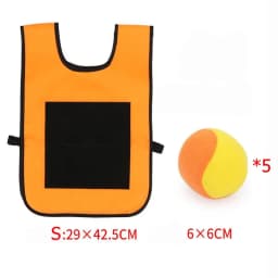 Outdoor Sport Game Props Vest Sticky Jersey Vest Game Vest Waistcoat With Sticky Ball Throwing Toys For Children Kids Sports Toy