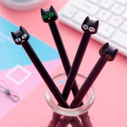 4pcs / Set Kawaii Gel Pen 0.5mm Creative Cat Cartoon Cute Kids Gift Neutral Ink Pen School Office Writing Supplies Stationery