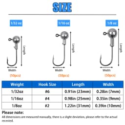 50pcs/set Crappie Jig Heads Fishing Hooks 1g 2g 3.5g Crank Jig Head Fishing Hook Lures Bait Soft Worm Fishhook Accessories For F