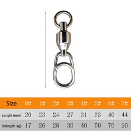 10-50pc Fishing Connector Rolling Swivel Snap Stainless Steel Fishing Swivels Ball Bearing Fast Snap Clip Fishing Lure Connector