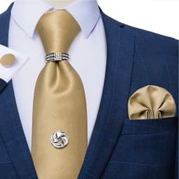 2023 Fashion Men's Tie Set Hanky Cufflink with Tie Tack Silver Ring 8cm Solid Classic Wedding Party Accessories Gravata Gift