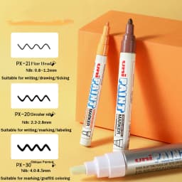 Uni Paint Marker Pen ,PX-20/21 Colorful Permanent Graffiti Paint Pen Waterproof White rotuladores Tire Wedding Signature Stylo
