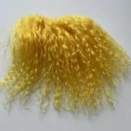 High Quality Sheepskin Wool Lamb Fur Pelt Hair Row Curly Hair Extensions SD Blyth Dolls Wigs Hair Wefts Accessories