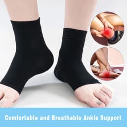 Legbeauty 1 Pair Sports Compression Ankle Braces For Plantar Fasciitis Ankle Sprains Men Women Soccer Running Protective Covers