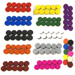 100 Pieces Diameter 15*5 MM Wooden Pawn Game Pieces Colorful Chess For Tokens Board Game/Educational Games Accessories