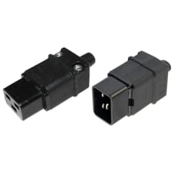 Black PDU UPS C19 C20 Wiring Connector Female Male Rewirable Industry Plug Online Assemble Electric Power Socket Converter 1pcs