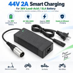 36V 2A Battery Charger for Razor MX500, MX650, GT GT750, IZIP I600, I1000, Mongoose M750, X-Treme X-600, Schwinn S600 ST1000