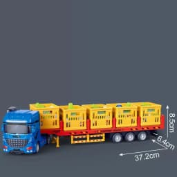 Simulation Alloy Die-Cast Freight Roadblock Fruit and Vegetable Transport Truck Baby Large Car Model Toy Children's Gift