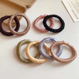 Fresh High Ponytail Simple Elastic Silk Scrunchie for Women Girl Personality Satin Hair Rope Commuter Fashion Hair Accessories M