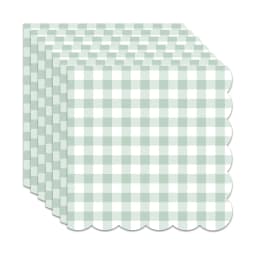 New Lace Green Grid Themed Party Tableware, Paper Cups, Plates, Napkins, Tablecloths, Baby Showers, Birthdays, Party Tableware