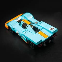 MOC Number 20 Gulf 917k With Stickers Assemble Building Blocks Creativity Racing DIY Model Toy Brick Children's Holiday Gifts