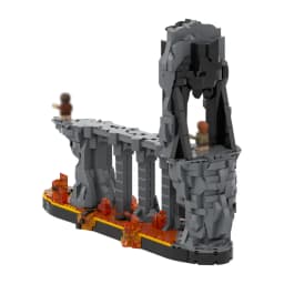 Gobricks MOC-226536 Rings Movie The Fires of Mount Doom Building Blocks The Fires of Mount Doom Bricks Toys Gift