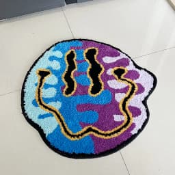 Avatar Smiley Tufted Rug Soft Plush Tufted Mug Kitchen Carpet Rugs Non-Slip Abosrbent Bathroom Floor Mat Bedroom Toilet