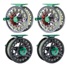 Goture CNC-Fly Fishing Reel with Main Line (WF5 WF6)Set High DIE-CAST Aluminium Alloy 5/6 Fly Wheel Outdoor Fishing Accessories