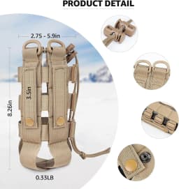 Adjustable Multifunctional Tactical Water Bottle Holder Outdoor Travel Portable Waist Bag for Sports Military Fan MOLLE