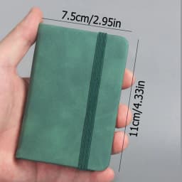 4Pcs Portable A7 Notebook Pocket PU Cover Mini Notepad Writing Paper Memo Pad Diary Book OfficeSupplies