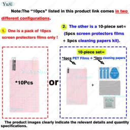 10pcs Universal Screen Protector 5/6/7/8/9/10 Inch for Phone Tablet GPS LCD Anti-dust Screen HD Clear Protective PET Films
