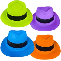 5/10/20/30/40/50Pcs Neon Plastic Party Hats UV Light Party Glow Hats Fluorescent Hat Kid Adults Birthday Music Party Decorations
