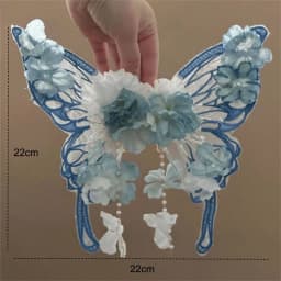 2pcs/set Ancient Style Fairy Tale Hairclips Elegant Styling Tassel Hairpin Extra Large Flower Silk Headwear For Women Girls
