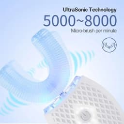 Portable U-Shaped Electric Toothbrush Generation II Sonic Oral Cleaner with Soft Bristles for Baby and Adult Whitening