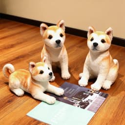 Simulation Akita Inu Male Plush Toy Dog Doll - Kids' Pet Shiba Inu Comforting Sleep Companion Pillow Toy, Soft Stuffed Animal Fo