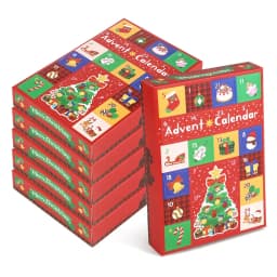1-10Pcs Large Christmas Advent Calendar Boxes 24 Grids Fillable Empty Box with Number Kids New Year Party Gift Home Decoration