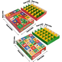1-10Pcs Large Christmas Advent Calendar Boxes 24 Grids Fillable Empty Box with Number Kids New Year Party Gift Home Decoration
