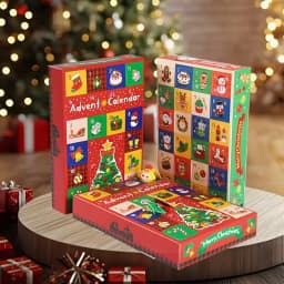 1-10Pcs Large Christmas Advent Calendar Boxes 24 Grids Fillable Empty Box with Number Kids New Year Party Gift Home Decoration
