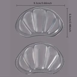 Unisex Clear Silicone Heel & Forefoot Cushion Pads, Compatible with High Heels & Sneakers, Lightweight, Breathable Comfort Inser