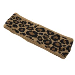 Leopard Headband Cross Knit Chunky Headbands Elastic Crochet Turban Ear Warmer Headwraps for Children Women Hair Accessories