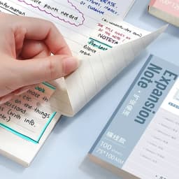 100PCS/Set Expansion Sticky Notes Students Extensible Self-Adhesive Memo Pad Tearable Sticky Labels Sticker For School Office