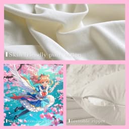 H-Happy Tree F-Friends N-Nutty Pillow Case Anti-dustmite Pillowcase Invisible Zipper Silky Short Plush Sofa Cushion Cover